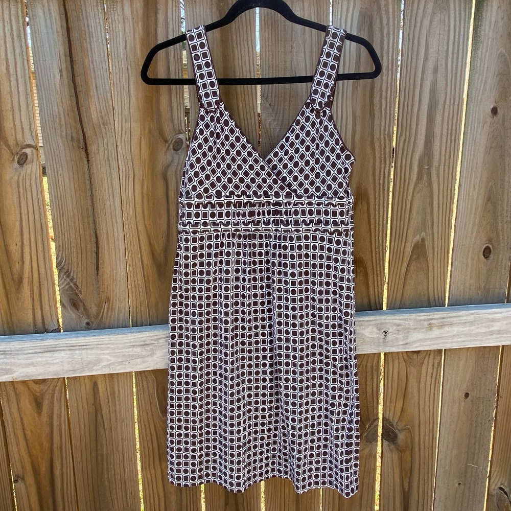 Ann Taylor Geometric Shapes Design Y2K Inspired Dress
